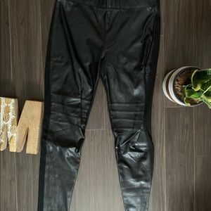 Dynamite black faux leather moto leggings